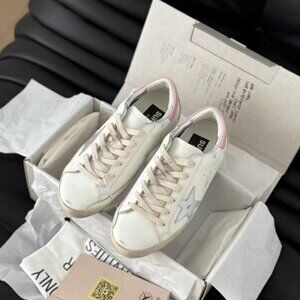 Golden Goose Pink-Tailed Star Sneakers